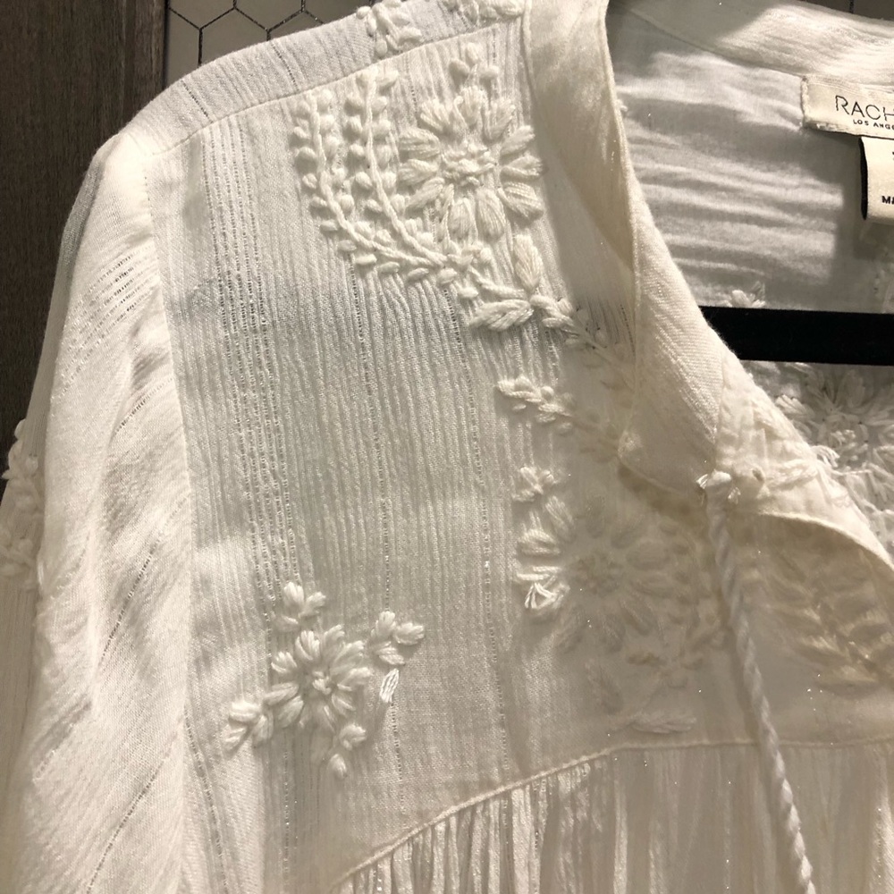Rachel Zoe Country Chic  Embroidered Women's Top size Large - Picture 3 of 11